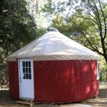 A red yurt